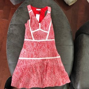 NWT Parker NY Red and Cream Dress